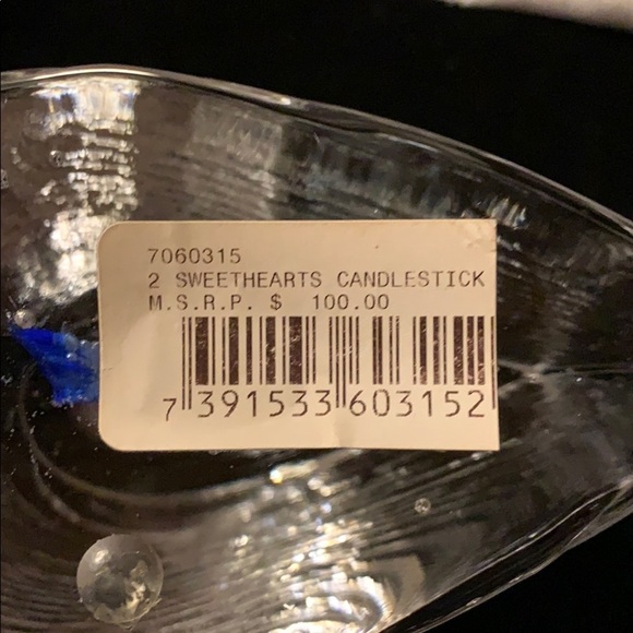 Heavy Lead Crystal “Sweetheart” Candle Set- Art - Picture 11 of 13